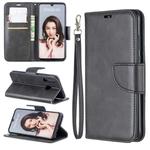 Retro Lambskin Texture Pure Color Horizontal Flip PU Leather Case for Huawei P30 Lite & Nove 4e, with Holder & Card Slots & Wallet & Lanyard(Black)