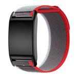 For WHOOP 4.0 Nylon Loop Watch Band(Red Gray)