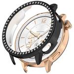 For OPPO Watch X2 Mini Single Row Diamond Half Coverage Hollow PC Watch Protective Case(Black)