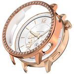 For OPPO Watch X2 Mini Single Row Diamond Half Coverage Hollow PC Watch Protective Case(Rose Gold)