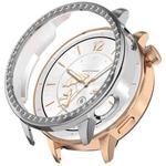 For OPPO Watch X2 Mini Single Row Diamond Half Coverage Hollow PC Watch Protective Case(Silver)