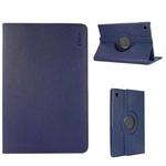 For Samsung Galaxy Tab A9+ 11.0 ENKAY 360 Degree Rotation Litchi Leather Smart Tablet Case(Dark Blue)