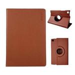 For Samsung Galaxy Tab A7 Lite 8.7 ENKAY 360 Degree Rotation Litchi Leather Smart Tablet Case(Brown)