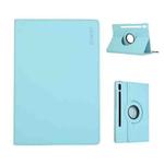 For Samsung Galaxy Tab S10 Ultra / S9 Ultra ENKAY 360 Degree Rotation Litchi Leather Smart Tablet Case(Light Blue)