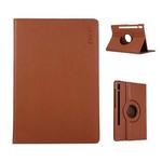For Samsung Galaxy Tab S10 Ultra / S9 Ultra ENKAY 360 Degree Rotation Litchi Leather Smart Tablet Case(Brown)