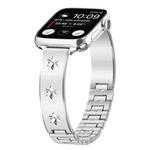 For Apple Watch 46mm / 49mm / 45mm / 44mm Snowflake Petals Bracelet Metal Watch Band(Silver)
