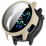 For Garmin Vivoactive 6 Tempered Film Integrated PC Watch Protective Case(Ivory White)