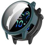 For Garmin Vivoactive 6 Tempered Film Integrated PC Watch Protective Case(Green)