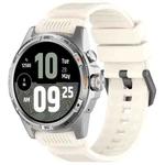 For Ticwatch Atlas Black Steel Buckle Silicone Watch Band(Starlight)