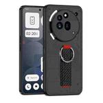 For Nothing Phone 3a Pro Shield Side Wristband Magnetic Phone Case(Carbon fiber)