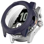 For Ticwatch Atlas Tempered Film Integrated PC Watch Protective Case(Ink Blue)