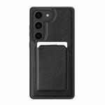 For Samsung Galaxy S23 5G Pindun MagSafe Card Slot Leather Back Phone case(Black)