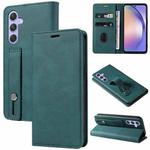 For Samsung Galaxy A54 5G Wristband Magnetic Leather Phone Case(Lake Green)