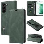 For Samsung Galaxy S23 5G Wristband Magnetic Leather Phone Case(Green)