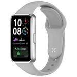 For Huewei Band 10 / 9 / 8 Reverse Buckle Glossy Silicone Watch Band(Gray)