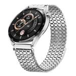 22mm Nine-beads Magnetic Buckle Stainless Steel Watch Band(Silver)