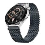 22mm Nine-beads Magnetic Buckle Stainless Steel Watch Band(Titanium Grey)