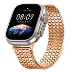 For Apple Watch 42mm / 41mm / 40mm / 38mm Nine-Bead Magnetic Loop Steel Watch Band(Rose Gold)