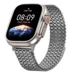 For Apple Watch 42mm / 41mm / 40mm / 38mm Nine-Bead Magnetic Loop Steel Watch Band(Titanium color)