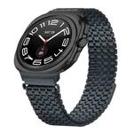 For Samsung Galaxy Watch Ultra 47mm Nine-beads Magnetic Buckle Stainless Steel Watch Band(Titanium Grey)