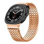 For Samsung Galaxy Watch Ultra 47mm Nine-beads Magnetic Buckle Stainless Steel Watch Band(Rose Gold)