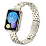 For Xiaomi Mi Band 8 Pro Five Beads Slingshot Buckle Steel Watch Band(Starlight)