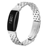For Fitbit Inspire 1 / Inspire 2 Five Beads Slingshot Buckle Steel Watch Band(Silver)