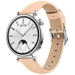 18mm Slim Genuine Leather Watch Band(Camel)