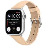 For Apple Watch 42mm / 41mm / 40mm / 38mm Small Waist PU Leather Watch Band(Camel Color)
