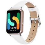 For Samsung Galaxy Fit3 Slim Genuine Leather Watch Band(White)