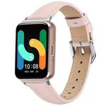 For Samsung Galaxy Fit3 Slim Genuine Leather Watch Band(Pink)