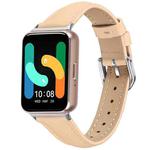 For Samsung Galaxy Fit3 Slim Genuine Leather Watch Band(Camel)