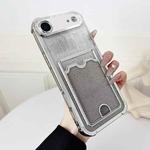 For iPhone 17 Air Four-cornered Glitter Electroplated Card Bag TPU Phone Case(Silver)