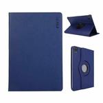 For iPad Air 11 2025 / 2024 / Air 10.9 2022 ENKAY 360 Degree Rotation Litchi Leather Smart Tablet Case(Dark Blue)