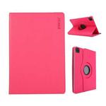 For iPad Air 11 2025 / 2024 / Air 10.9 2022 ENKAY 360 Degree Rotation Litchi Leather Smart Tablet Case(Rose Red)