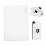 For iPad Air 11 2025 / 2024 / Air 10.9 2022 ENKAY 360 Degree Rotation Litchi Leather Smart Tablet Case(White)