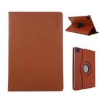 For iPad Air 11 2025 / 2024 / Air 10.9 2022 ENKAY 360 Degree Rotation Litchi Leather Smart Tablet Case(Brown)