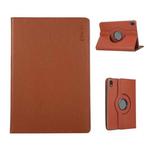 For iPad mini 2024 / mini 6 ENKAY 360 Degree Rotation Litchi Leather Smart Tablet Case(Brown)