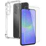 For Samsung Galaxy A36 5G NORTHJO 2 in 1 TPU Airbag Shockproof Phone Case with Screen Film(Clear)