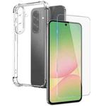 For Samsung Galaxy A56 5G NORTHJO 2 in 1 TPU Airbag Shockproof Phone Case with Screen Film(Clear)