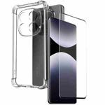For Redmi Note 14 Pro+ 5G NORTHJO 2 in 1 TPU Airbag Shockproof Phone Case with Screen Film(Clear)