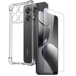 For Xiaomi 14T 5G NORTHJO 2 in 1 TPU Airbag Shockproof Phone Case with Screen Film(Clear)