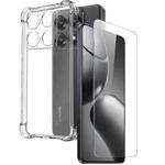 For Xiaomi 14T Pro 5G NORTHJO 2 in 1 TPU Airbag Shockproof Phone Case with Screen Film(Clear)