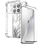 For Xiaomi 15 Pro 5G NORTHJO 2 in 1 TPU Airbag Shockproof Phone Case with Screen Film(Clear)