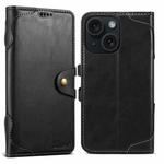 For iPhone 15 Plus Suteni Q-03 Oil Wax Magnetic Clasp Leather Phone Case(Black)