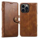 For iPhone 14 Pro Max Suteni Q-03 Oil Wax Magnetic Clasp Leather Phone Case(Brown)