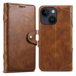 For iPhone 13 Suteni Q-03 Oil Wax Magnetic Clasp Leather Phone Case(Brown)
