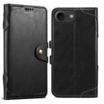 For iPhone 7 / 8 / SE 2022 Suteni Q-03 Oil Wax Magnetic Clasp Leather Phone Case(Black)