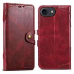 For iPhone 7 / 8 / SE 2022 Suteni Q-03 Oil Wax Magnetic Clasp Leather Phone Case(Red)