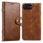For iPhone 8 Plus / 7 Plus Suteni Q-03 Oil Wax Magnetic Clasp Leather Phone Case(Brown)